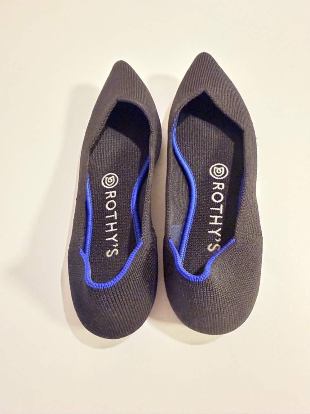 Authentic Rothy's The Point Flats Pointed Toe Flat Shoes black Women's Sz 6.5US - Picture 4 of 12